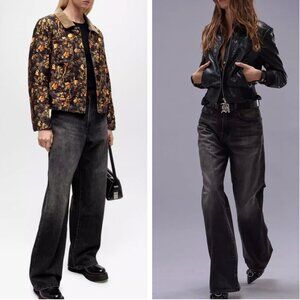 NWT R13 D'arcy Loose Jean Ashbury Black Sz 24/25/31